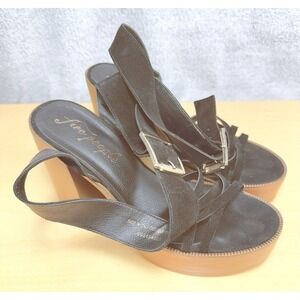 Free People‎ Laney Platform Suede Block Heal Size 39 US 9